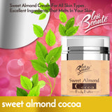 Bleu Beaute Sweet Almond Cocoa Body Butter Moisturizing, Skin Nourishing ideal for Stretch Marks - Skin Care cream (*)